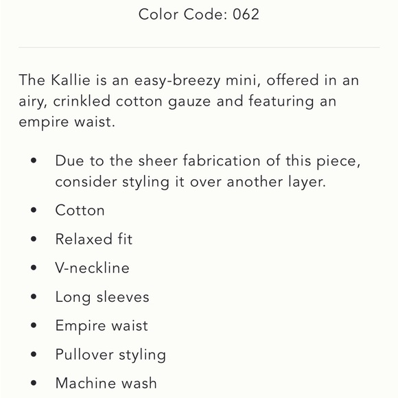 Anthropologie Raspberry Gauze Kallie Swim Coverup Dress XS nwt - Picture 5 of 8